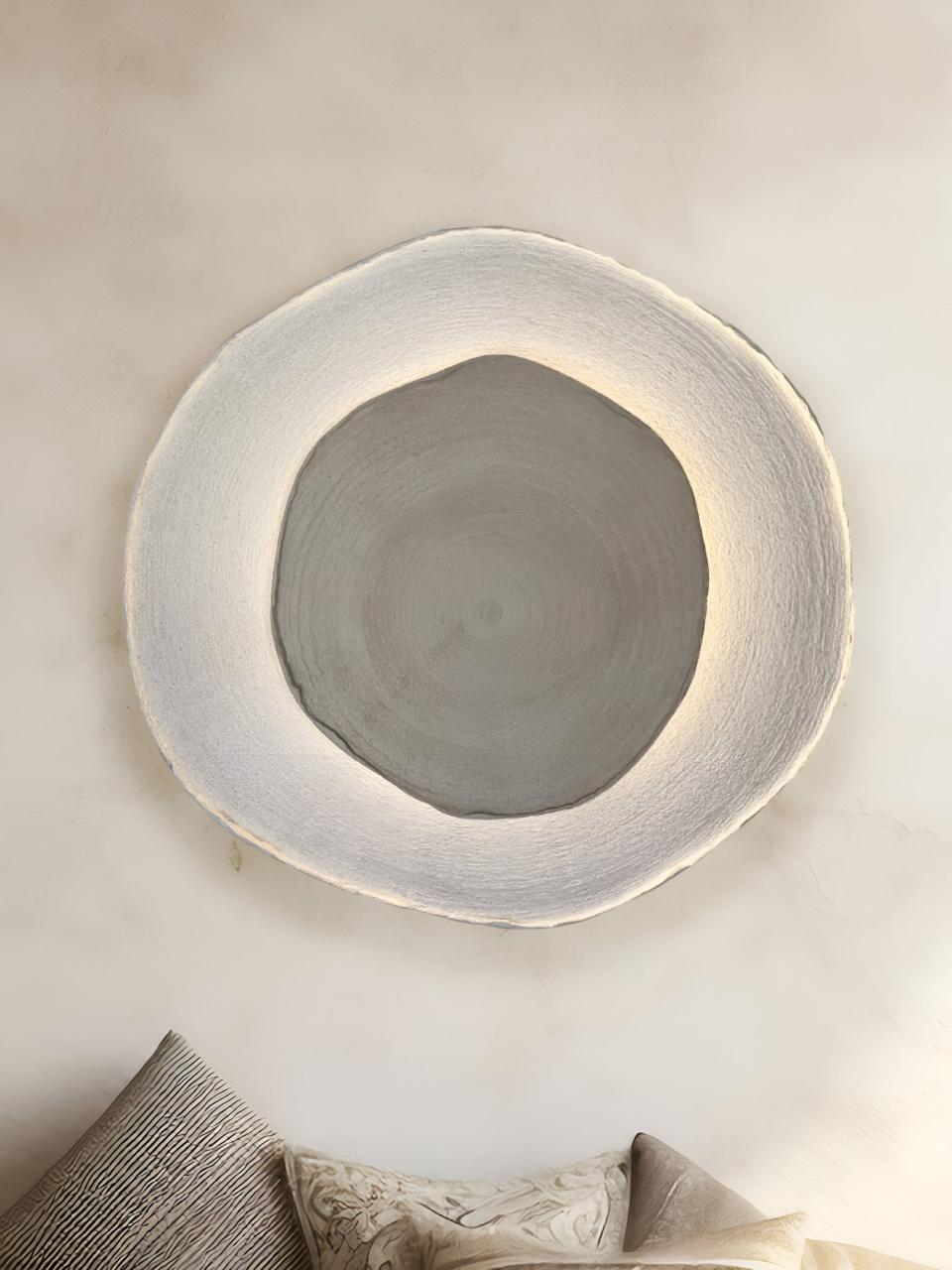 Applique da parete mika in cemento - Illuminazione design minimalista e artigianale a Mentone