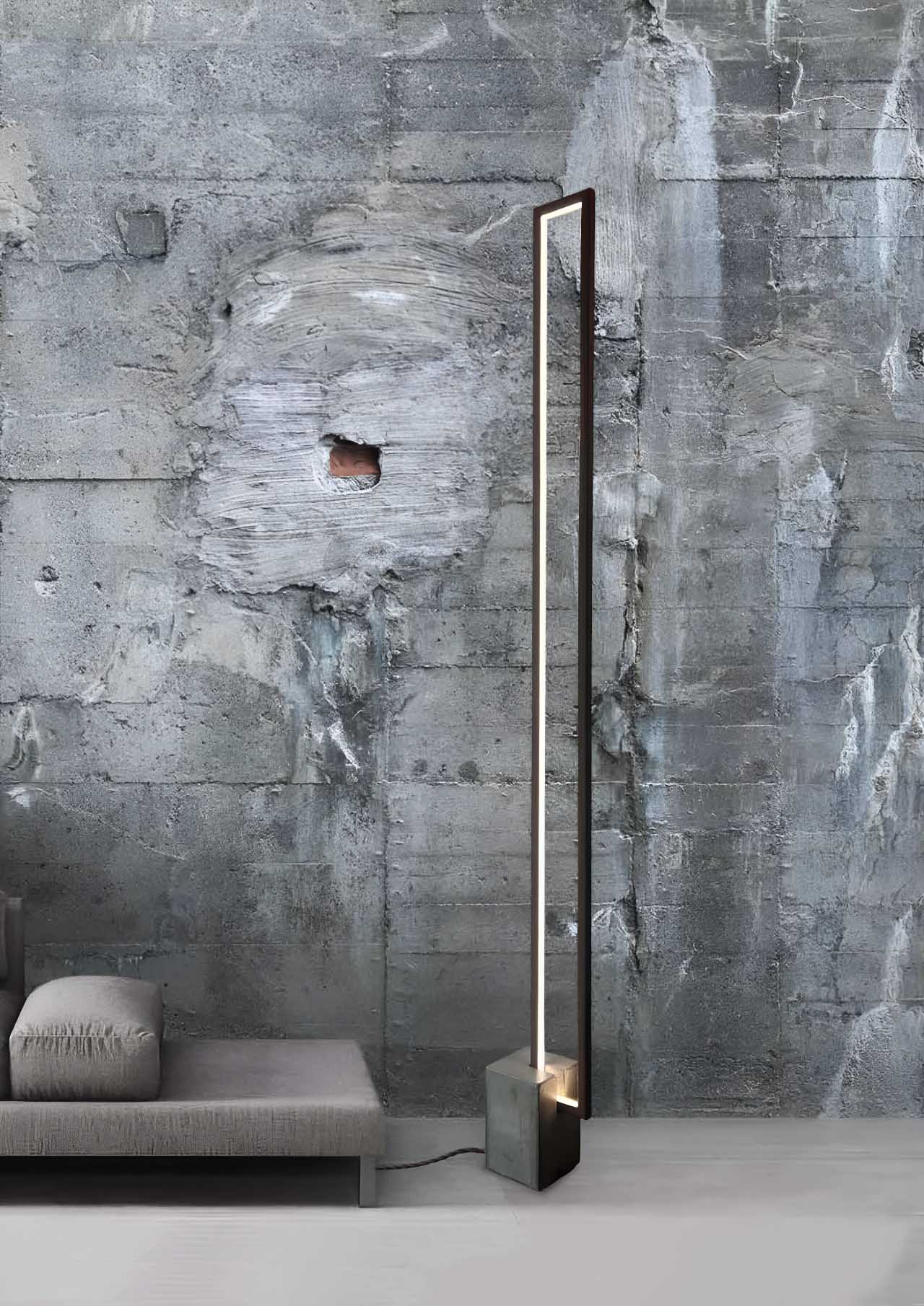 Lampada Neka in cemento - Illuminazione artigianale d’arredo fatta a mano