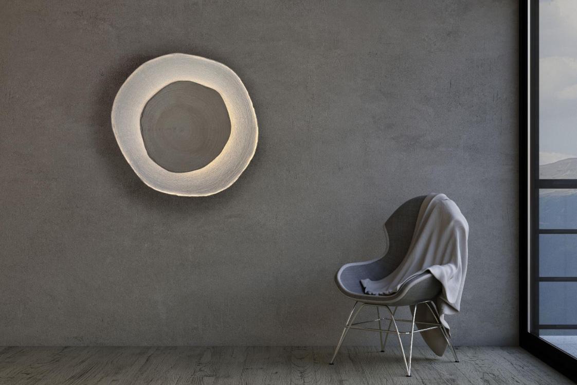 Pezzi unici di illuminazione scultorea in cemento