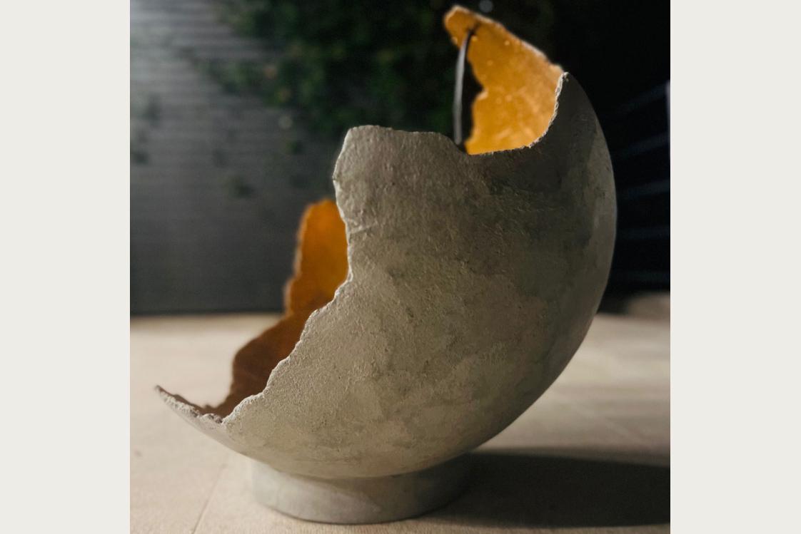 Collezione illuminazione d’autore in cemento